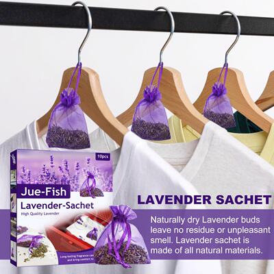 Jue-Fish Lavender Scented Pouch for Cars, Home, Wardrobes, S