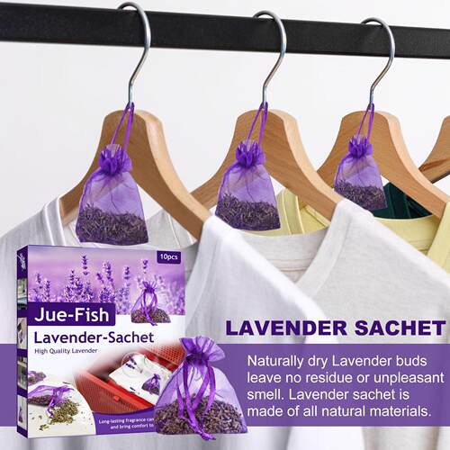 Jue-Fish Lavender Scented Pouch for Cars, Home, Wardrobes, S