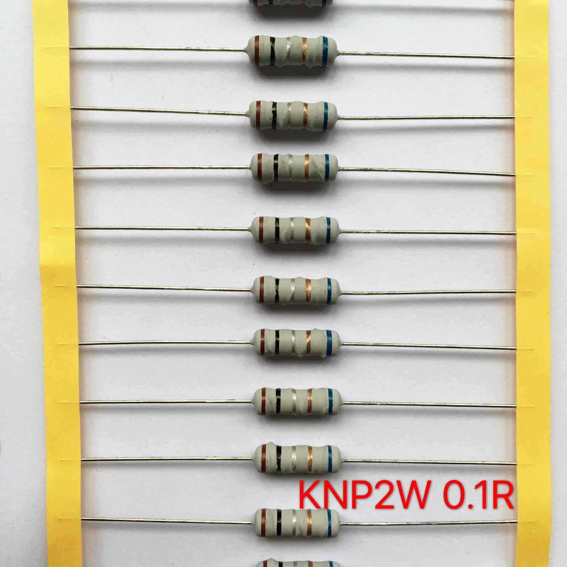 绕线电阻KNP 2W 10R 0R1,渡锡铜线