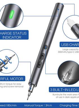 Precision Electric Screwdriver 24 Pcs S2 Alloy Steel Bit Scr