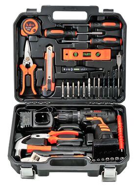 瑞合德锂电池电钻电动螺丝五金工具箱PTG手动工刀福具组套装电动