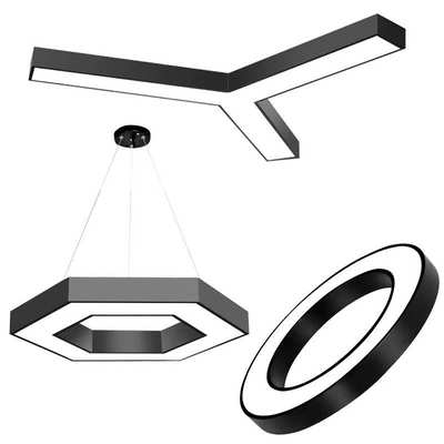 六边形吊灯Led蜂巢造型灯办公室健身房网咖创意六角形工业风灯具