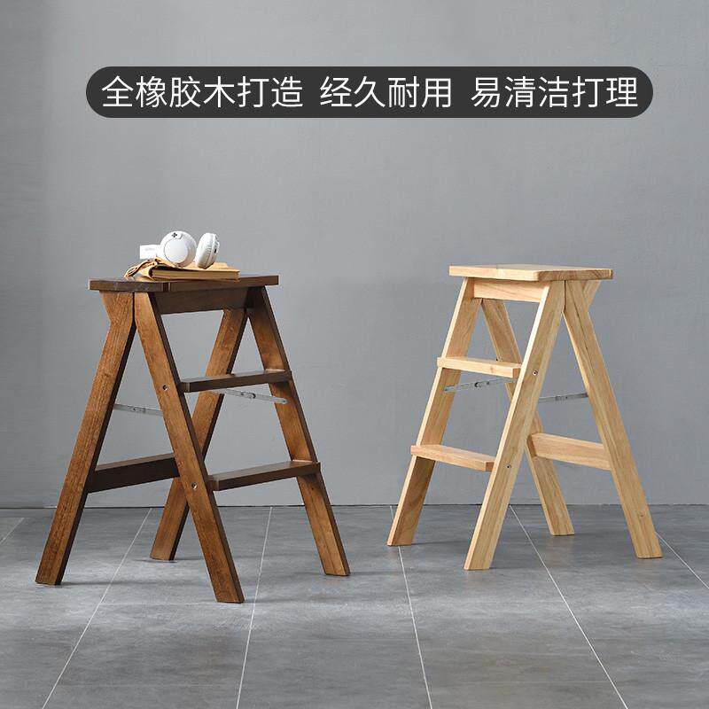 3Y实木折叠梯凳子家用多功能厨房高凳子椅子省空间折叠凳楼梯小凳
