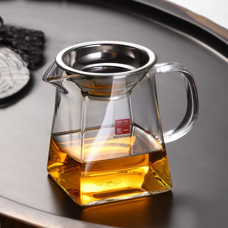 玻璃公道分茶器带茶漏一体茶海过滤公杯功夫茶具加厚高端高档套装
