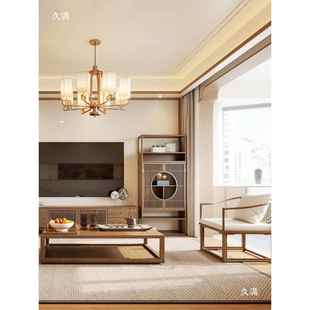 宋式 0516店中古风板房客厅布艺沙发 美学实木沙组合样民宿家酒SF