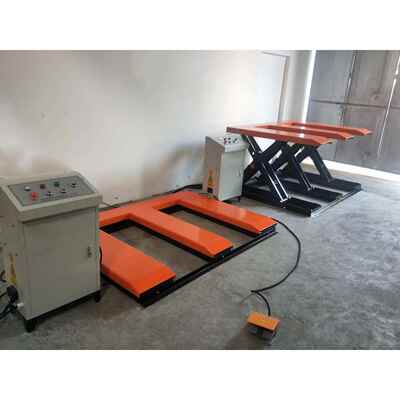 电子锯，数控开料机，涂胶机配套上料平台，E型免挖坑升降平台