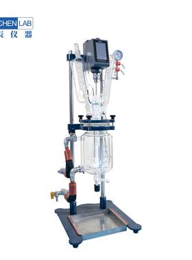 变速调频水油两用气密性强可定时搅拌小型SC-2L桌面式玻璃反应釜