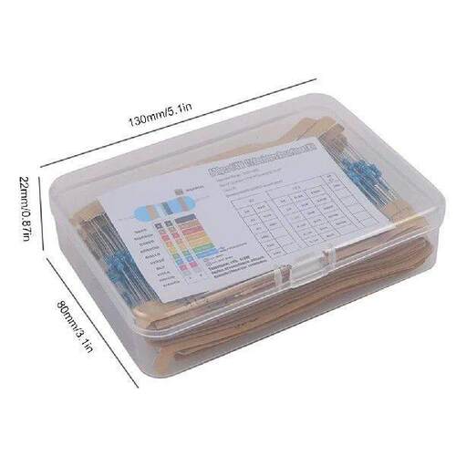 300/600pcs Mixed Metal Film Resistance Pack 10R-1M