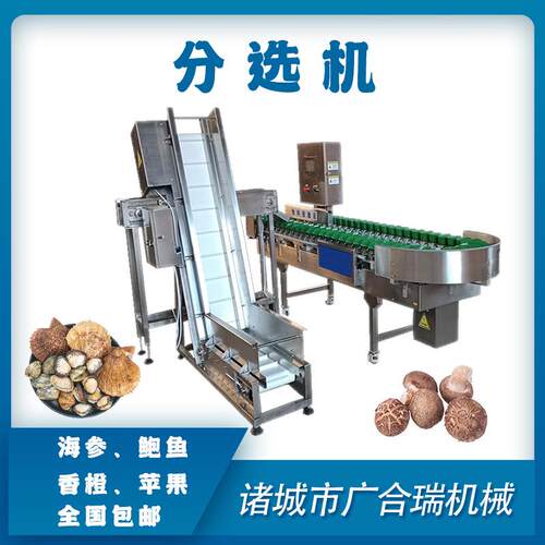 厂家供应重量分选机海参鲍鱼海蛎子料盒重量分选设备蛋黄分拣机