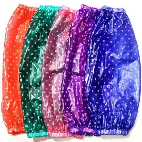 PVC waterproof arm sleeves, long style for adults, suitable