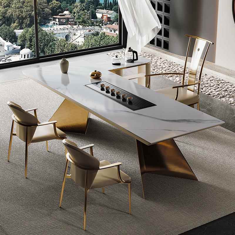 岩板茶桌现代简约办公室客厅功夫大泡茶桌家用茶台轻奢现代高级感