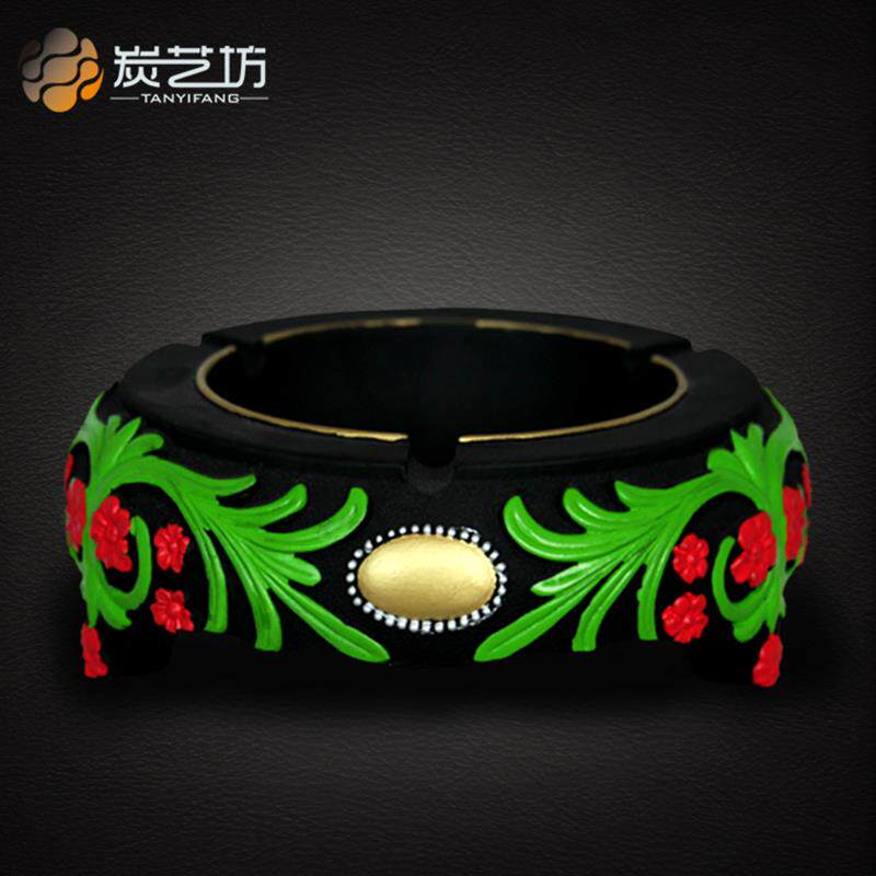 高档创炭雕意领笔筒中室式办公书房桌面摆件送老师朋友导客户商务