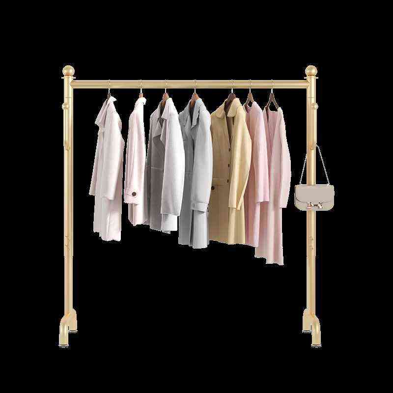 伸缩晾衣架落地房间卧室网红挂衣杆升降调节凉衣架家用阳台衣服架
