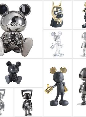 梵茜现代轻奢树脂电镀太空人摆件电视柜书柜装饰品桌面摆设
