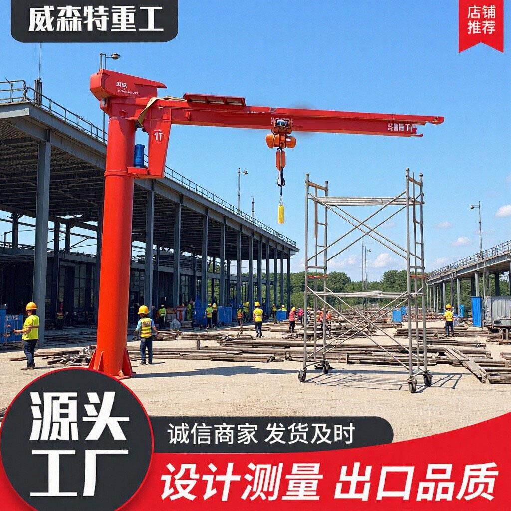 电动悬臂吊货场搬运2吨吨无线遥控电动单臂吊5吨悬臂吊起重机图片