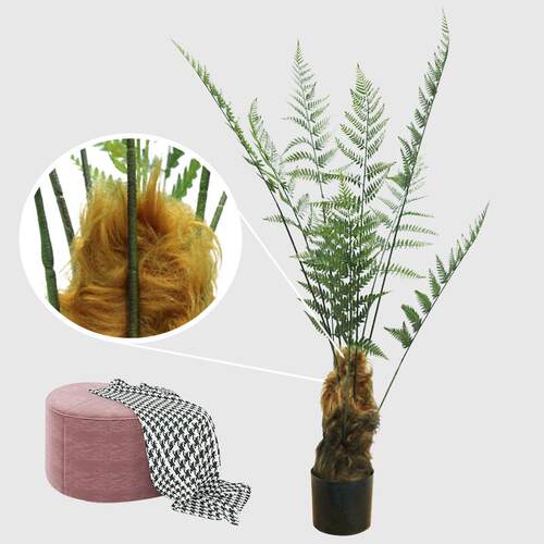 仿真假树仿生绿植金丝猴阙猴头蕨类植物室内盆栽客厅装饰造景摆件