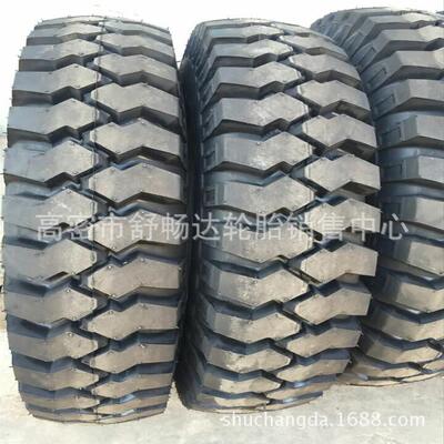 销售9.00-20 工程机械轮胎 叉车实心轮胎 块花 充气胎羊角花纹