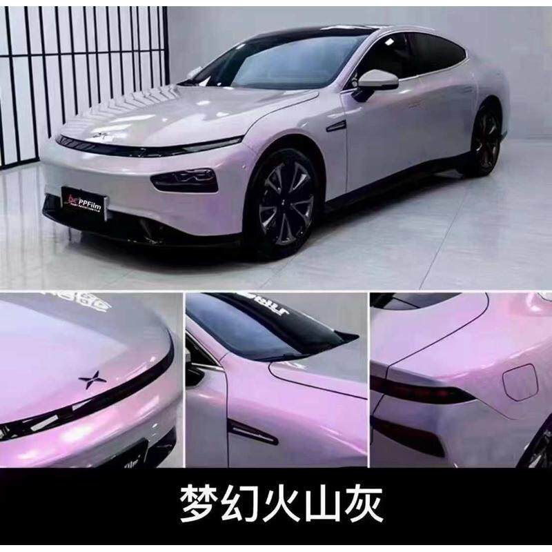 PVC PET改色膜批发改色贴膜车身改色汽车改色膜水晶超亮电光双色