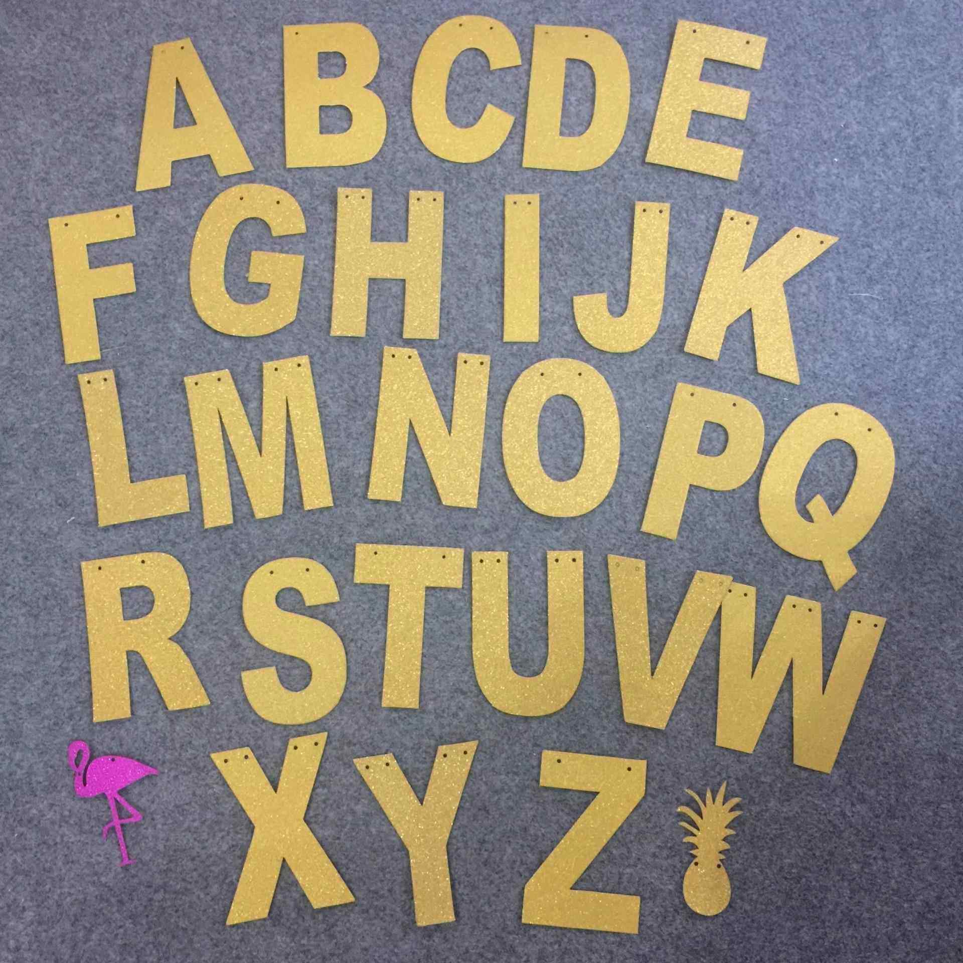 金色A-Z纸质字母拉旗闪粉字母拉花感恩节生日婚礼圣诞节 新年拉旗,节庆用品/礼品,节日装扮用品,淘宝优惠券,粉丝福利购,淘宝优惠卷