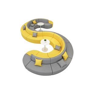 办公沙发组合半弧形半圆图书馆酒店接待沙发休息区沙发培训机构