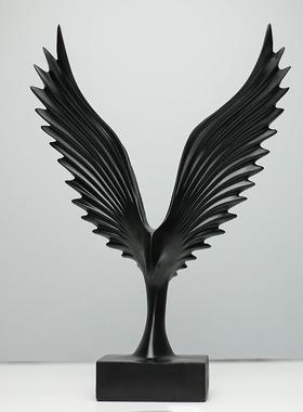 正品大鹏厅展翅创意艺术现代简约高档轻奢客酒柜书柜件博物架摆装