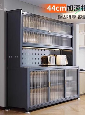 升2级加长100架餐边柜橱柜落地多层物微波炉XIA碗置筷收纳柜储物