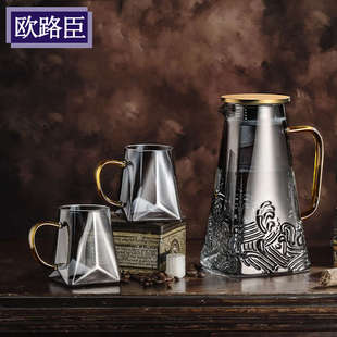 水容器凉茶果汁家用凉水壶泡茶壶 欧路臣冷水壶玻璃耐高温冷泡装