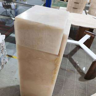 搭配 复古饰品展示桌入户玄关摆件软装 白玉简约展示台 玄关桌意式