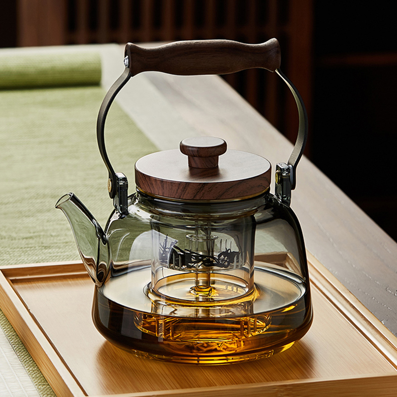 玻璃蒸煮茶壶耐高温2025新款电陶炉烧水壶高硼硅家用大提梁泡茶壶