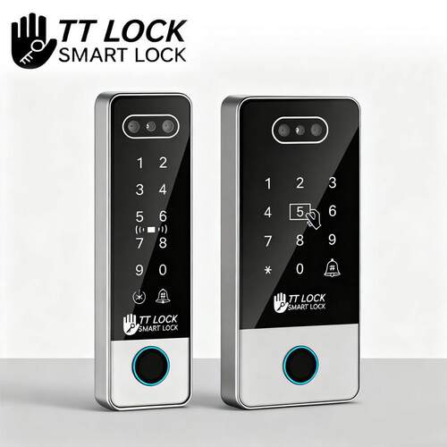 TTlock 通通人脸门禁考勤一体机 防水蓝牙IC刷卡远程开门密码刷卡