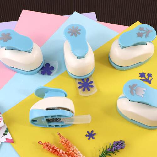 卡美5件套大号压花器省力压杆打花器儿童印花套装爱心手帐打孔机