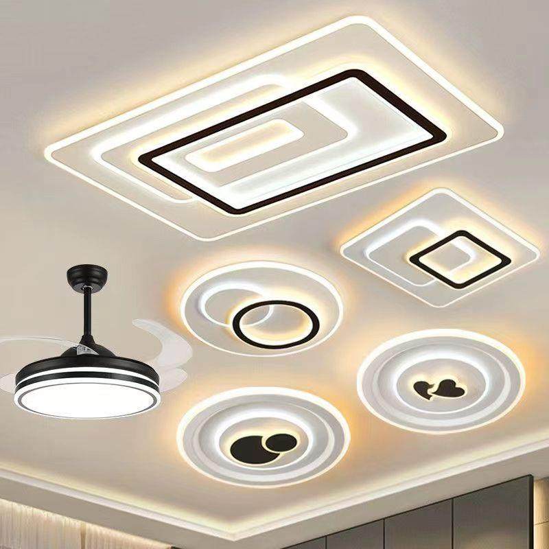 客厅大灯现代简约大气全屋灯具套餐组合2023年新款卧室超薄吸顶灯