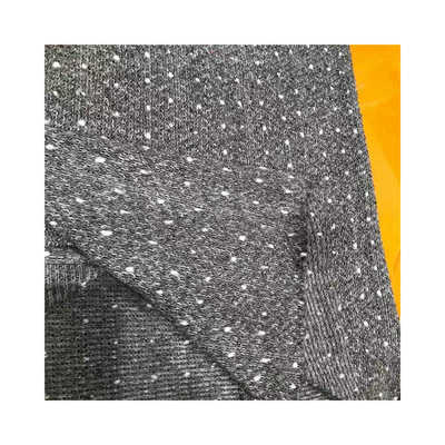 君晟小香风粗纺斜纹花纱灯笼面料 秋冬针织提花面料 单面绒布料