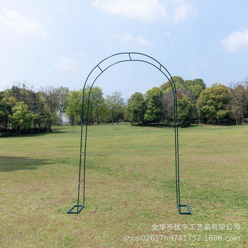 源头工厂跨境热卖庭院铁艺拱门葡萄架月季拱形花架爬藤架攀爬植物