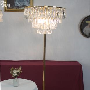 法式轻奢落地灯客厅创意沙发ins风高级感美式K9水晶卧室浪漫婚礼