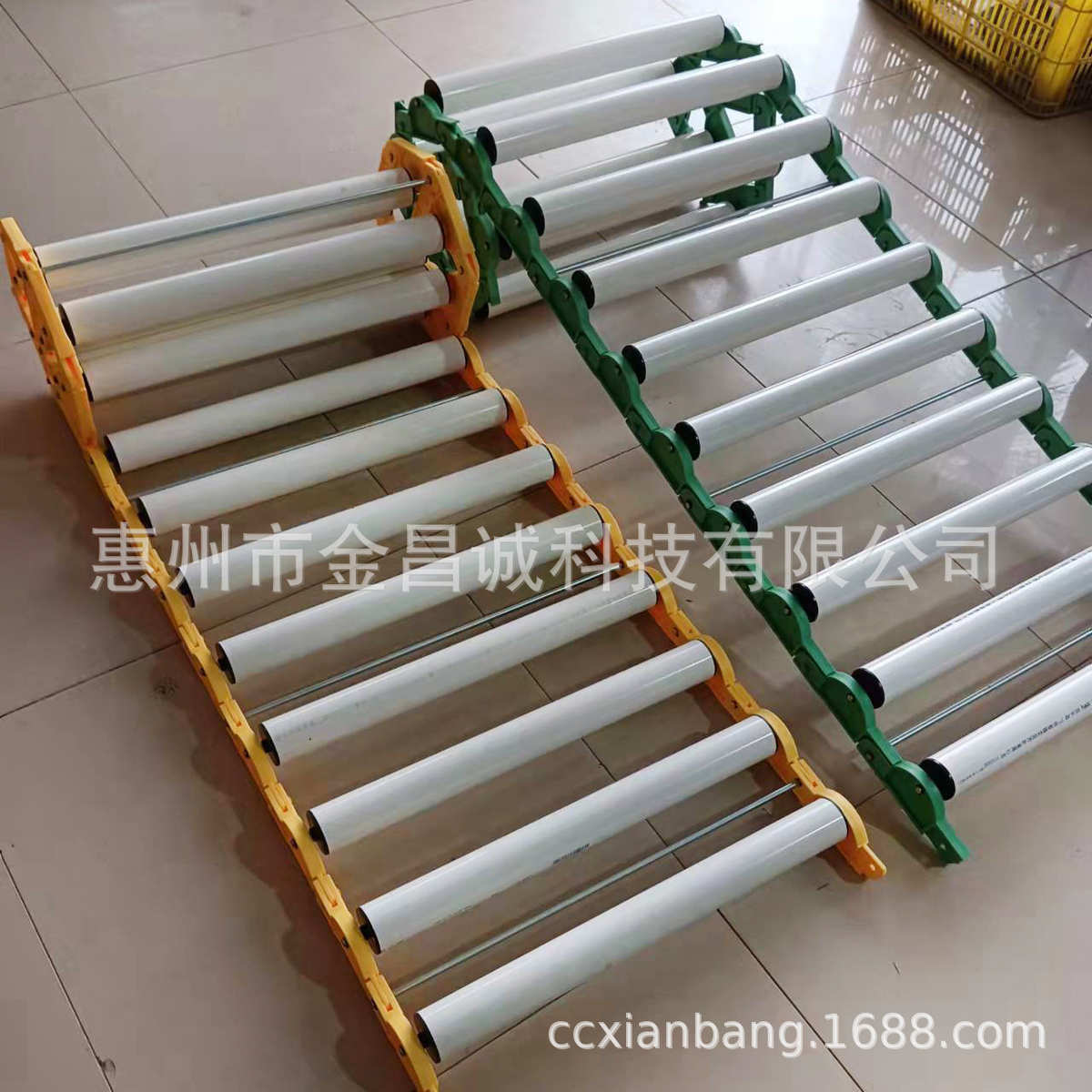 仓库物流快递货柜装卸货无动力PVC滚筒输送梯便携可折叠滑梯