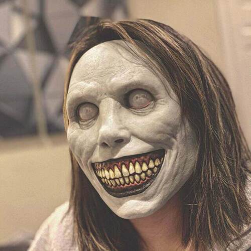 Halloween Horror Face Mask 微笑白眼恶魔面具男女化妆舞会道具