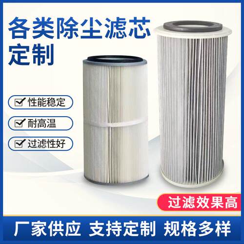 车间设备空气滤芯折叠式粉尘烟尘喷粉气体干燥除尘净化滤筒定制