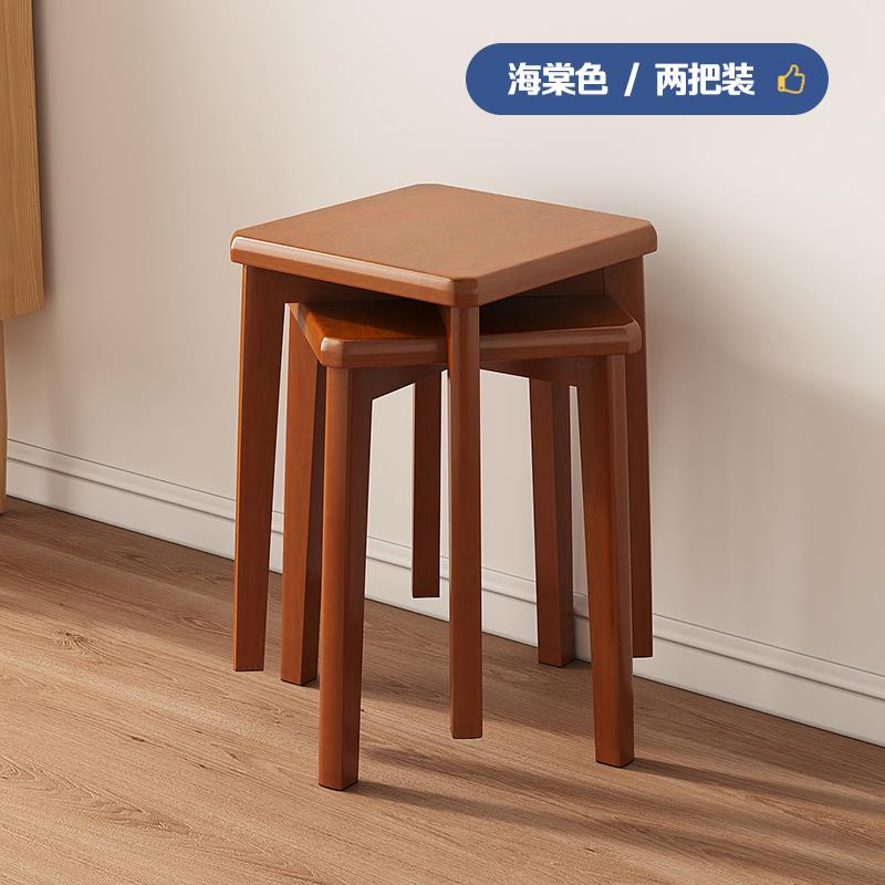 正品梦实木客凳子小户型家用轻奢可放餐桌三餐凳子厅叠矮凳高板凳