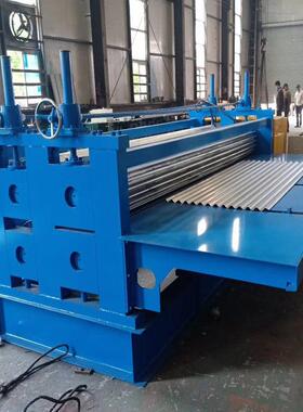 横向薄板波纹瓦压瓦机0.13铝薄板横向成型机J550波纹板机