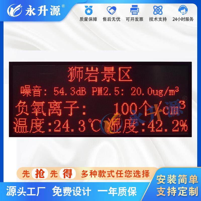 led电子看板温湿度压差PM2.5环境数据传感器监测监控器显示屏看板