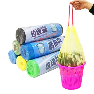 Drawstring Trash Bags, Disposable Handheld Automatic Closure