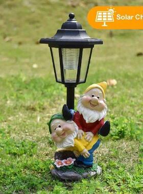Solar Powered Hexagonal Garden Lamp Resin Hexagonal