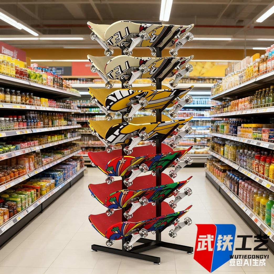 成人滑板架陈列架儿童双翘长板鱼板落地摆放架货架通用展示架子大