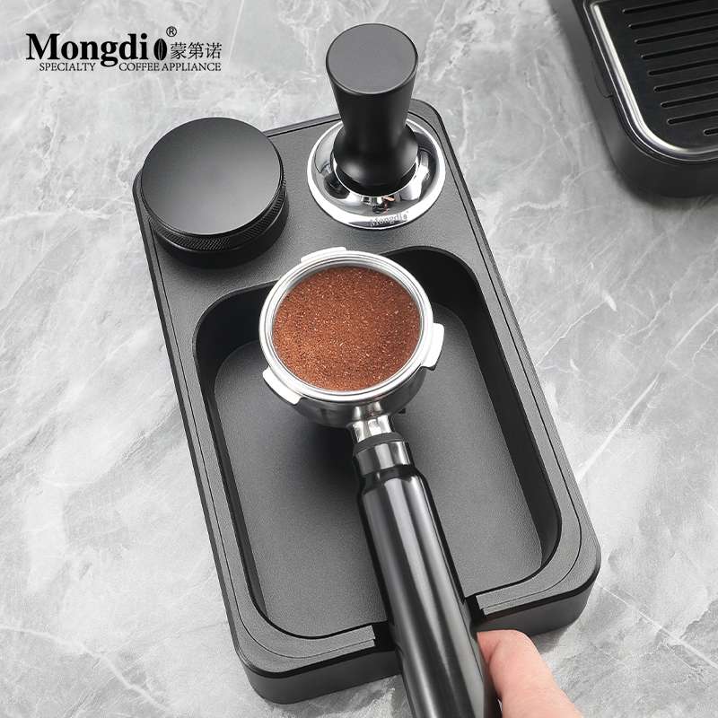Mongdio咖啡压粉底座敲渣桶一体布粉器压粉器三件套器具收纳意式