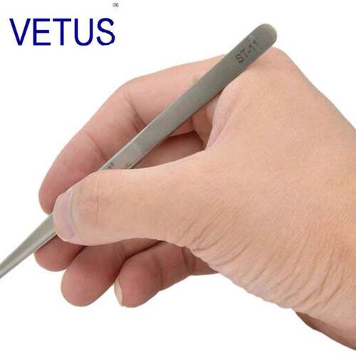 VETUS原装高精密镊子ST-11不锈钢防磁防酸尖头多功能钟表维修工具