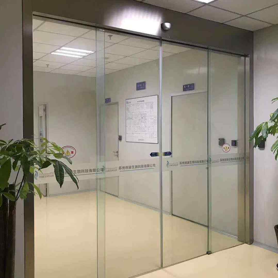 活动隔断感应门变光玻璃肯德基门钢化玻璃玻璃镜子制作安装