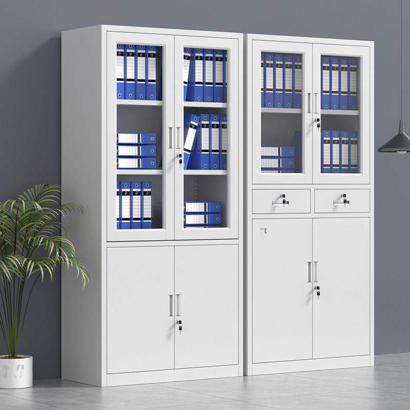 铁皮柜档案柜资料柜办公文件柜带锁财务凭证员工柜落地储物柜子