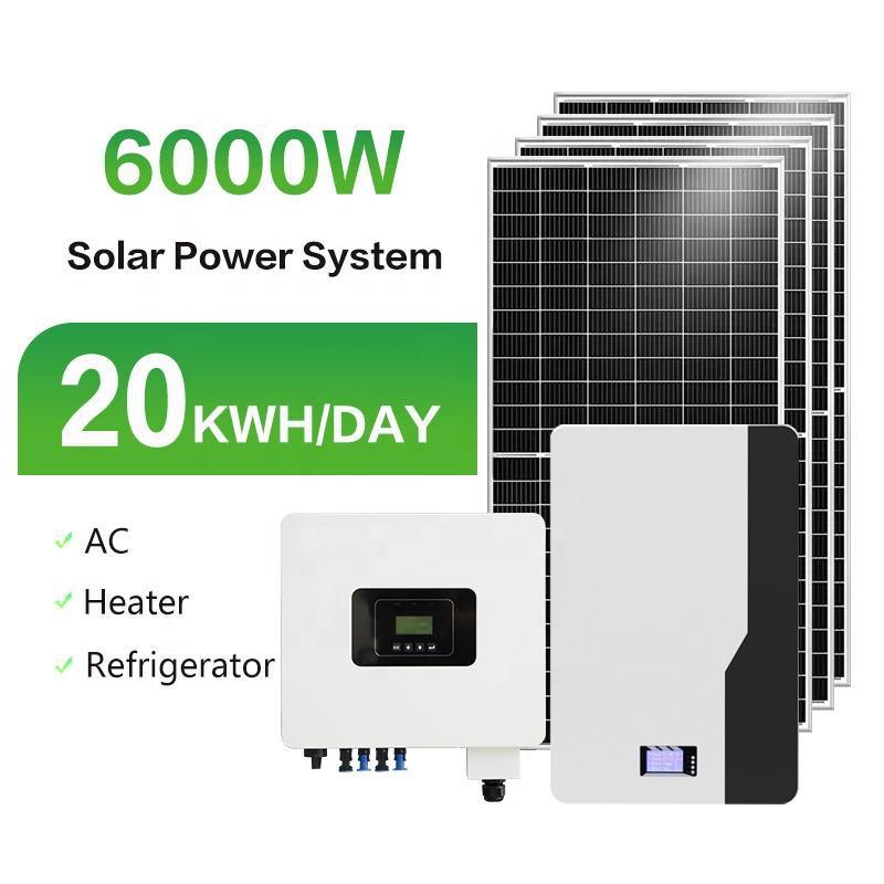 太阳能供电系统6KW10KW20KW离网并网混合家用储能光伏发电系统