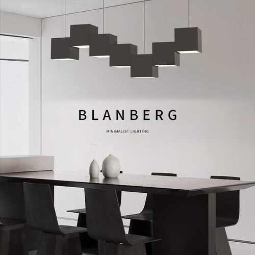 意极简黑白魔方灯方块创意吊灯现代简约风格吧台餐桌艺术餐厅吊灯